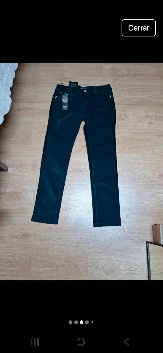 Pantalón pana fina G&D verde oscuro