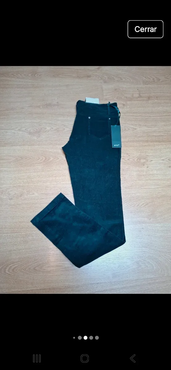 Pantalón pana fina G&D verde oscuro