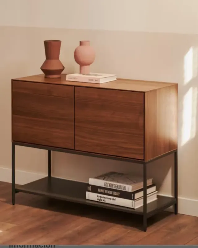 Aparador de madera y metal 2 puertas
