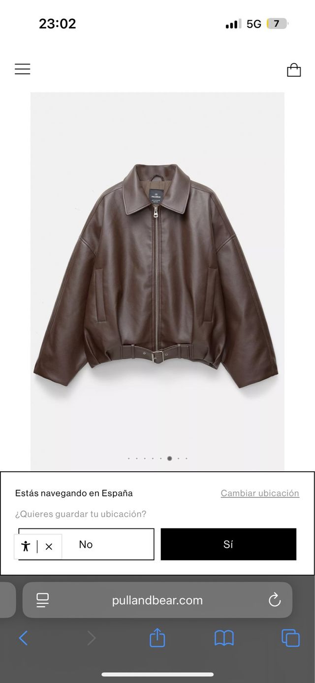Chaqueta bomber Pull&Bear marrón