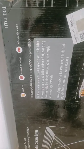 Tendedero Eléctrico Plegable Aluminio