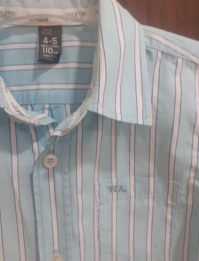 Camisa Zara Kids niño rayas azul