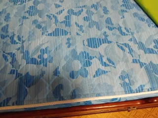 Sofá Cama Madera y Tela Verde