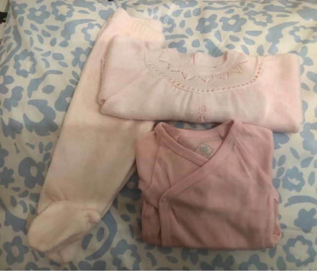 Conjunto Ropa Bebé Niña Rosa Recién Nacida