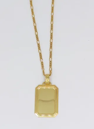 Conjunto de cadena y colgante en oro 18K