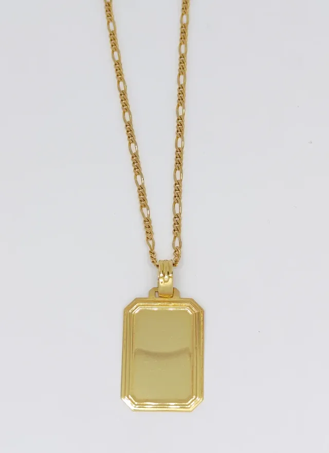 Conjunto de cadena y colgante en oro 18K