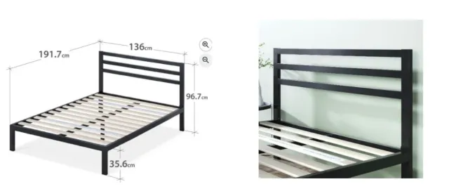 Estructura cama metálica 135x190