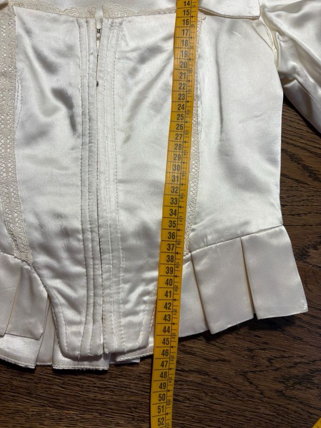 Corpiño Fallera Manga Larga Beige/Blanco