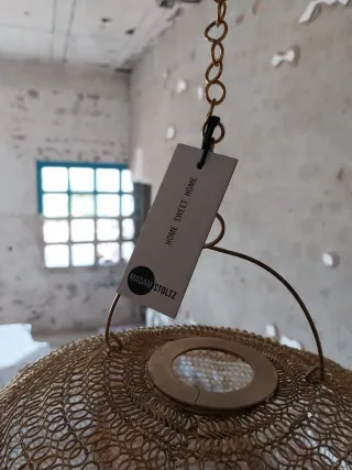 Lámpara techo malla dorada Madam Stoltz