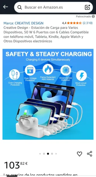 Estación de Carga 6 Puertos