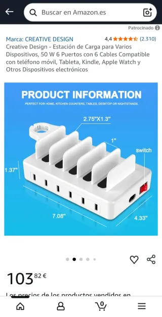 Estación de Carga 6 Puertos