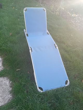 Lettino sdraio blu