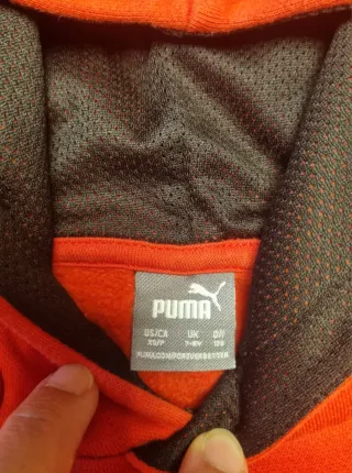 Felpa Puma 7/8 anni rossa