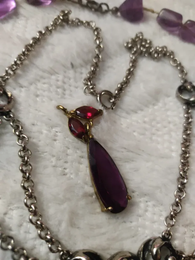 Lote bisutería amatista y granate