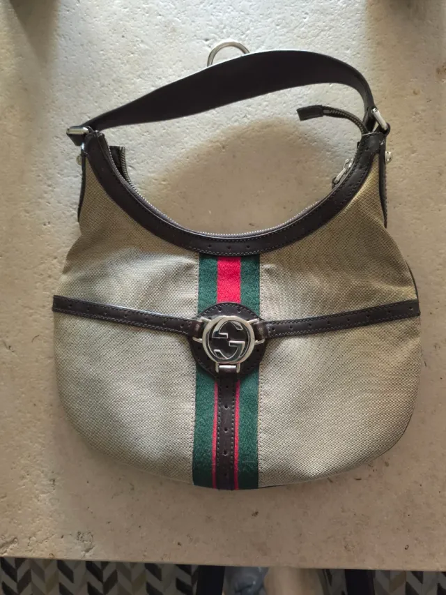 Bolso Gucci Sherry Line Lona Beige