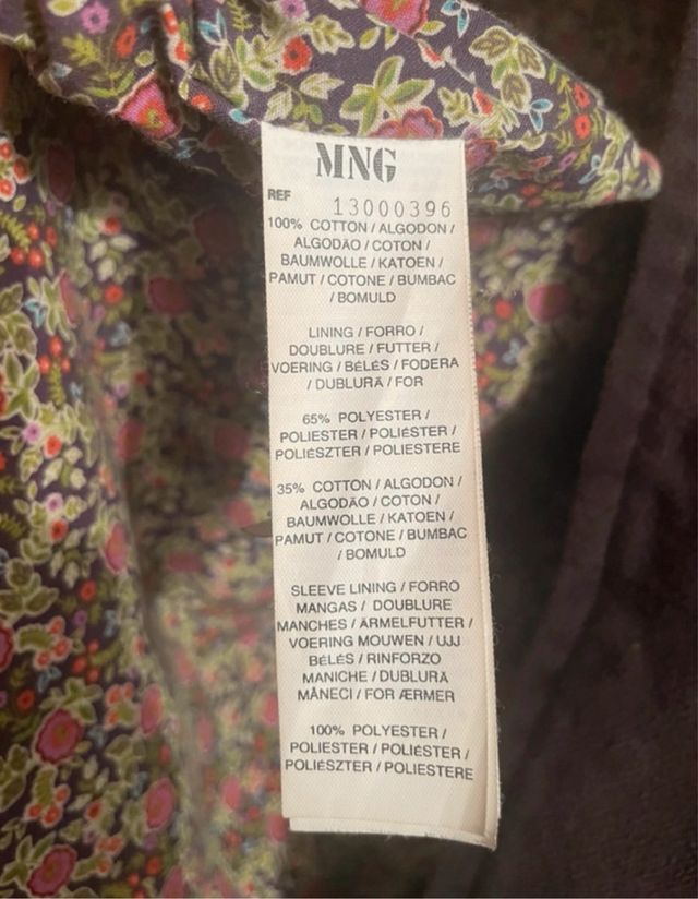 Mango Chaquetón Militar Marrón Talla XL