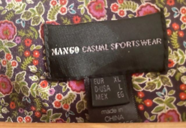 Mango Chaquetón Militar Marrón Talla XL