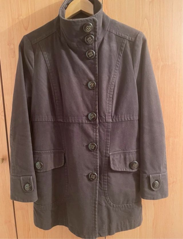 Mango Chaquetón Militar Marrón Talla XL