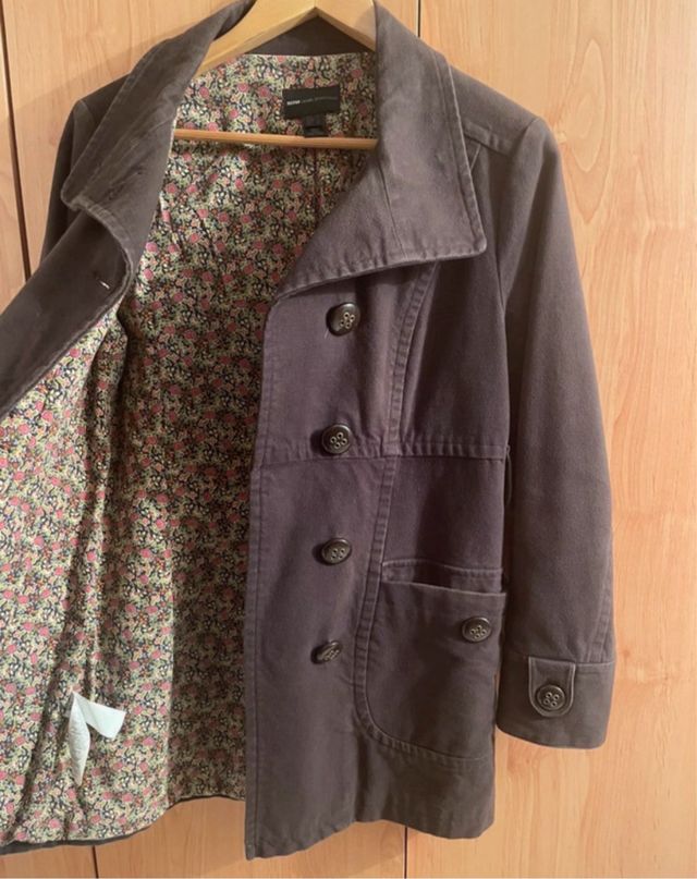 Mango Chaquetón Militar Marrón Talla XL