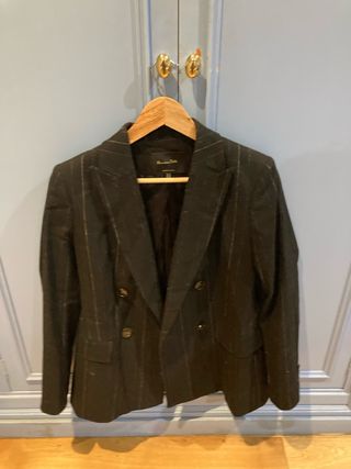 Traje Massimo Dutti Lana Negro