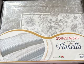 2 Lenzuola Flanella Piazza Mezza 130x200