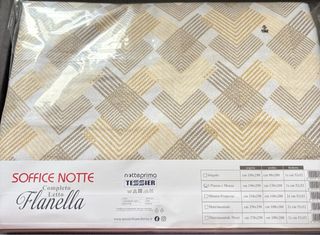 2 Lenzuola Flanella Piazza Mezza 130x200