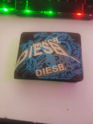 Cartera Diesel Negra y Azul