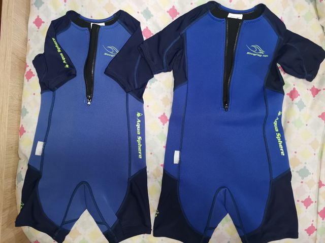 2 trajes neopreno corto niño