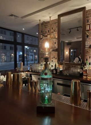 Lampada artigianale base Gin Tanqueray