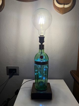 Lampada artigianale base Gin Tanqueray