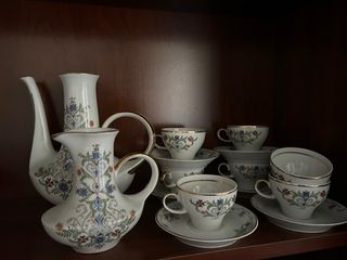 Juego de café/té vintage porcelana floral