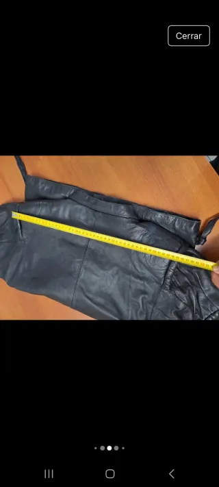 Cazadora Cuero Vintage Yves Saint Laurent Mujer