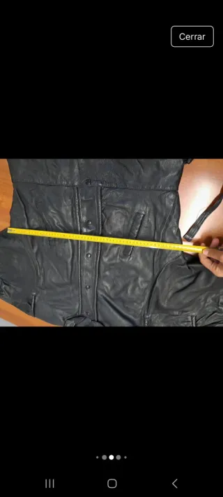 Cazadora Cuero Vintage Yves Saint Laurent Mujer