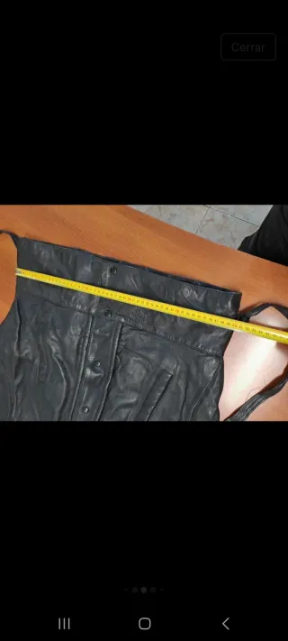 Cazadora Cuero Vintage Yves Saint Laurent Mujer