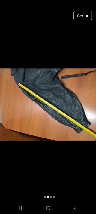 Cazadora Cuero Vintage Yves Saint Laurent Mujer