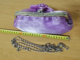 Bolso de fiesta/boda morado con flor