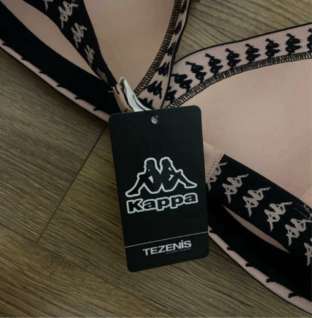 Sujetador deportivo Kappa rosa y negro