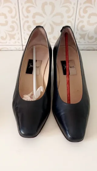 Zapatos de salón azul y oro talla 38.5