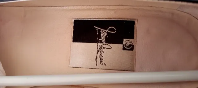 Zapatos de salón azul y oro talla 38.5