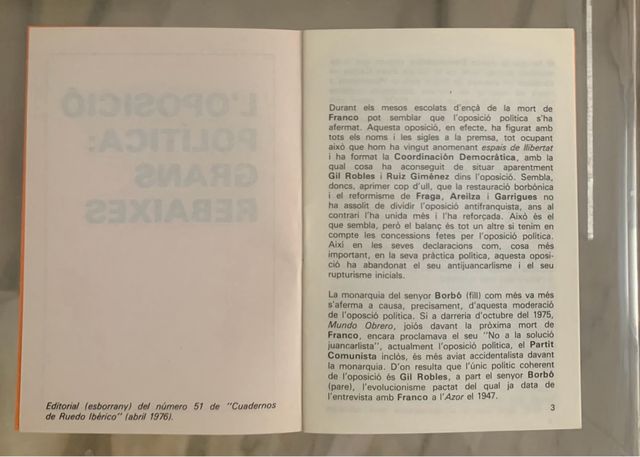 L’Oposició Política: Grans Rebaixes