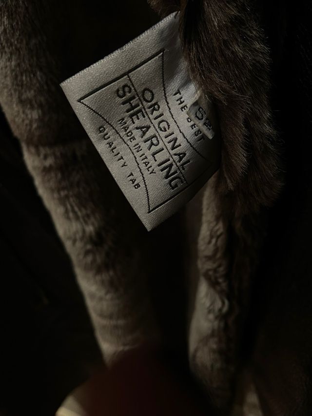 Chaquetón de piel marrón