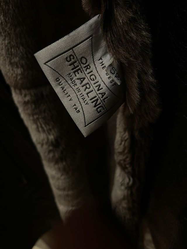 Chaquetón de piel marrón