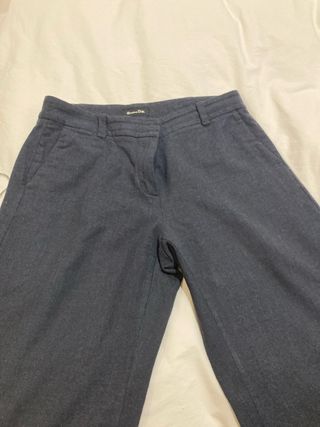 Pantalón lana Massimo Dutti azul
