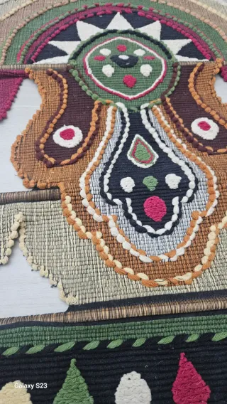 Arazzo vintage art deco fatto a mano