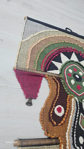 Arazzo vintage art deco fatto a mano