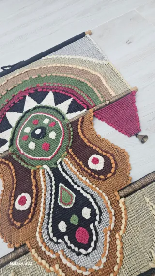 Arazzo vintage art deco fatto a mano