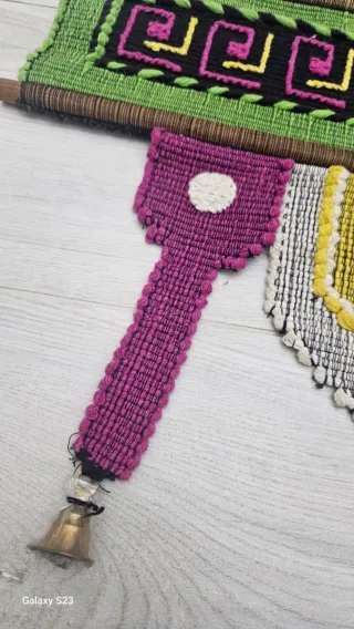 Arazzo vintage fatto a mano Art Deco