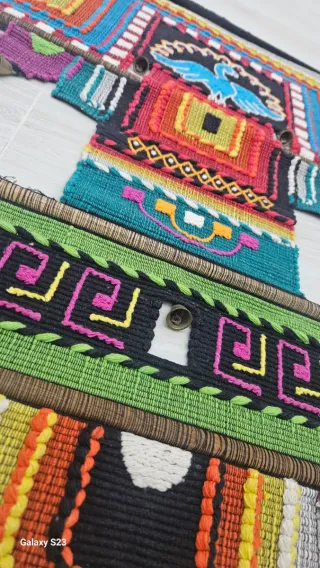 Arazzo vintage fatto a mano Art Deco