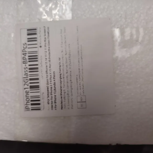 Lote 4 cristales templados iPhone 12 en caja + 3