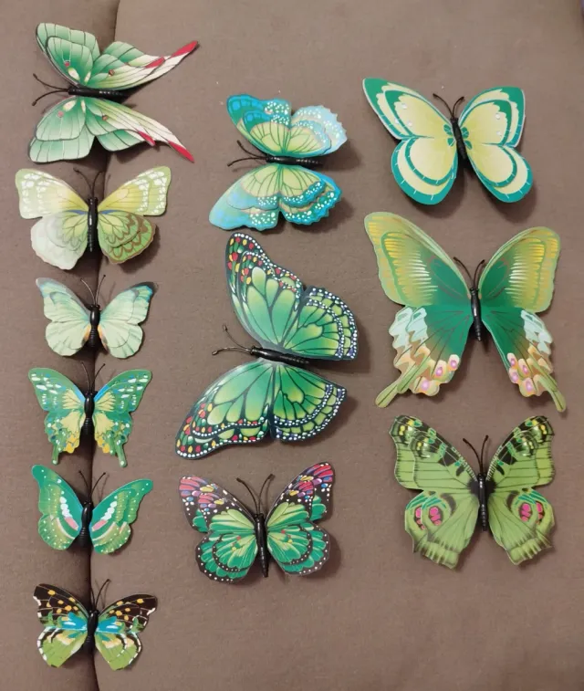 Set Pinzas para el cabello de mariposa verde NUEVO